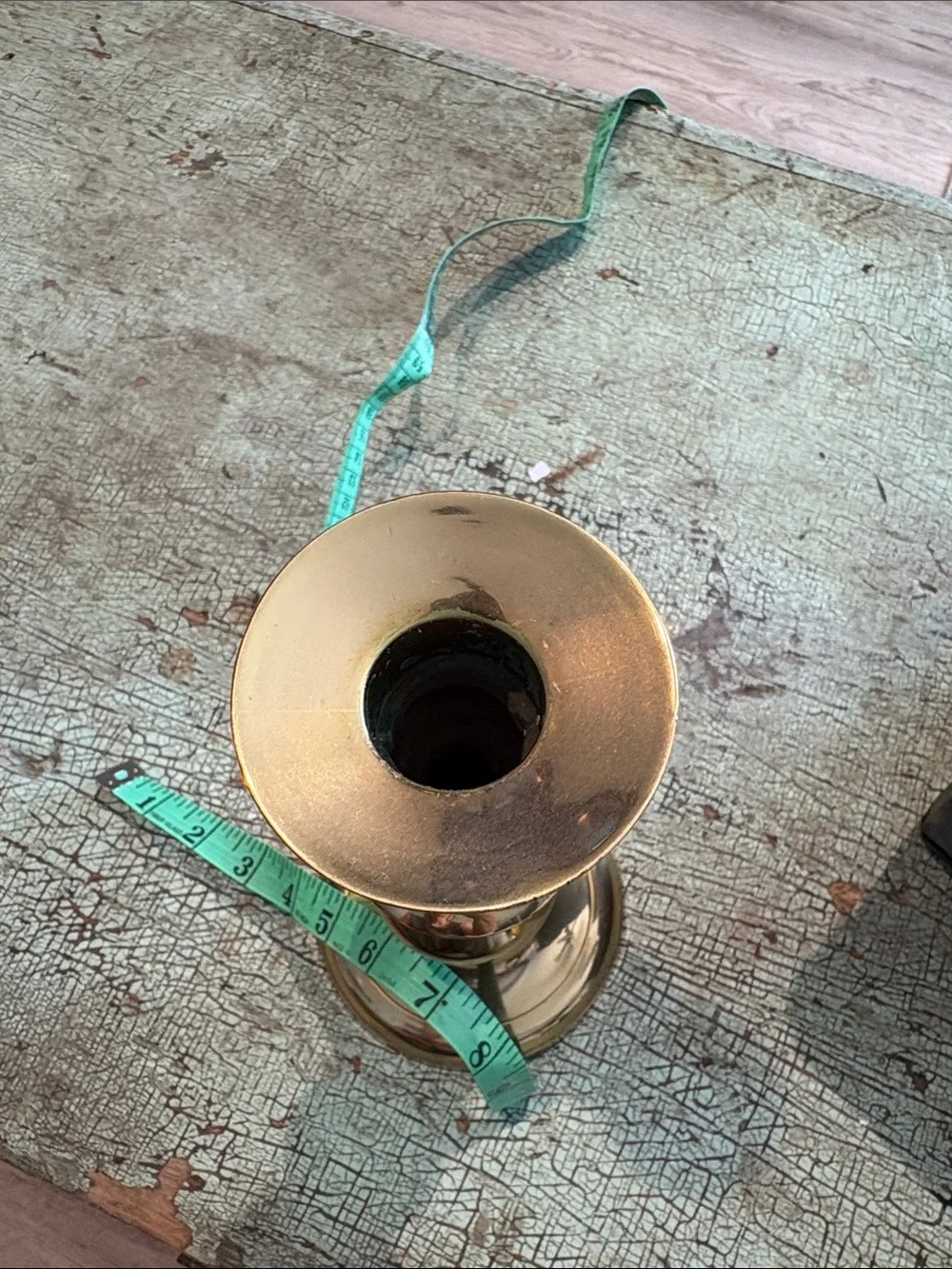 Vintage Polished Brass Baluster Candlestick Holder 10” Tall Single